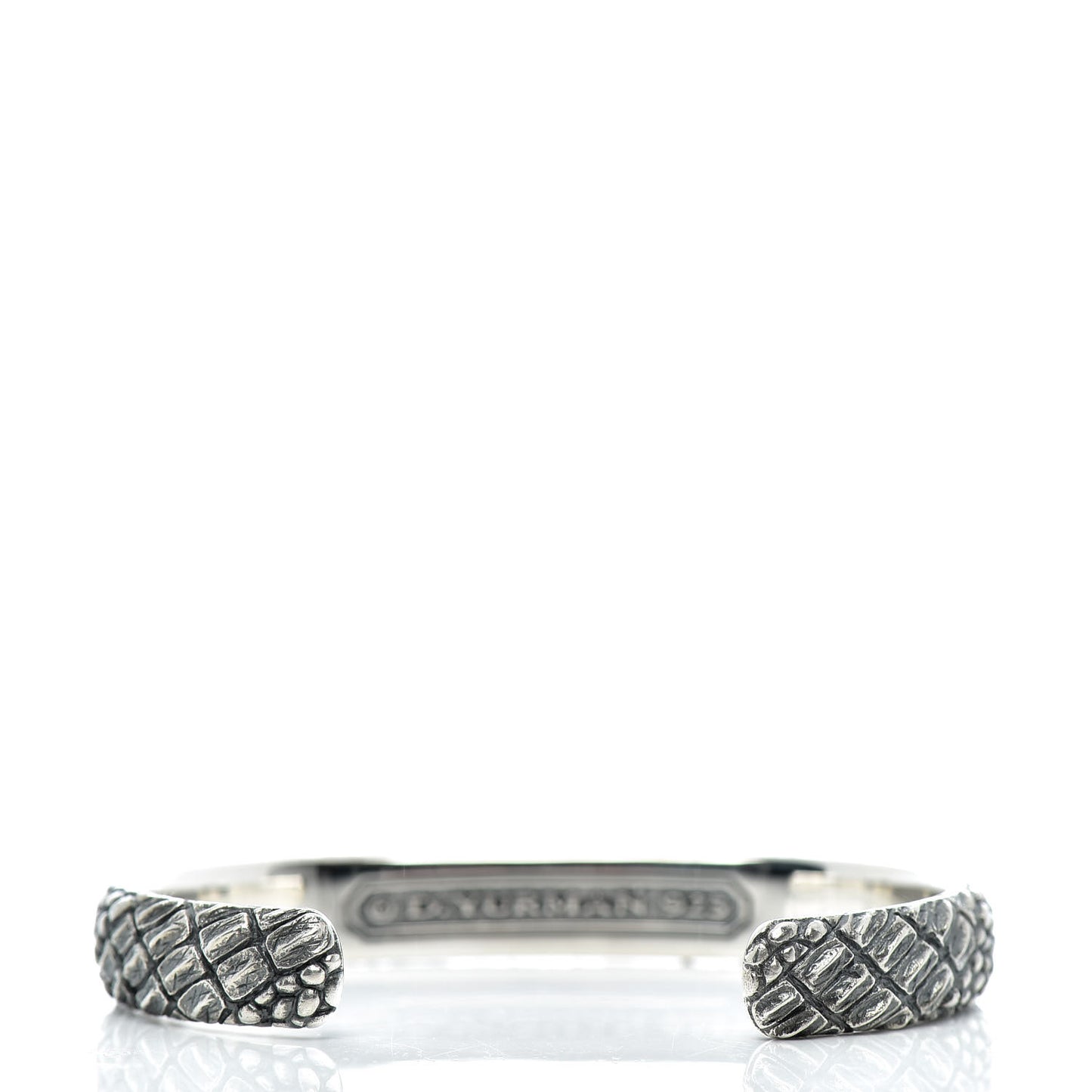 Sterling Silver 10mm Naturals Gator Cuff Bracelet