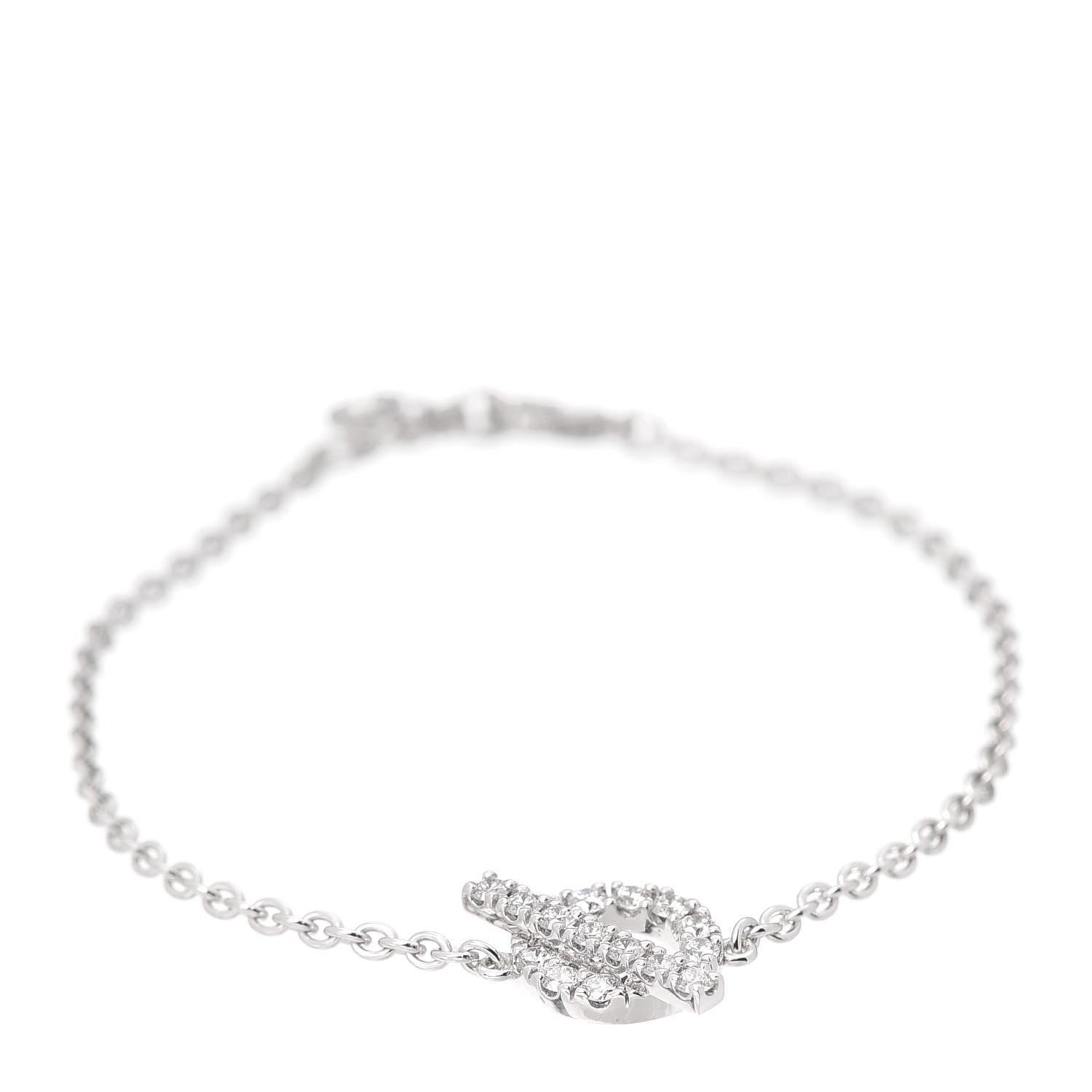 Hermes 18K White Gold Diamond Finesse Bracelet ST 1 of 6