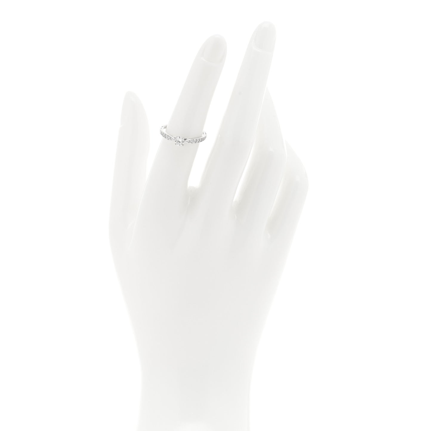 Platinum Diamond .23ct Round Brilliant Harmony Engagement Ring 51 5.75