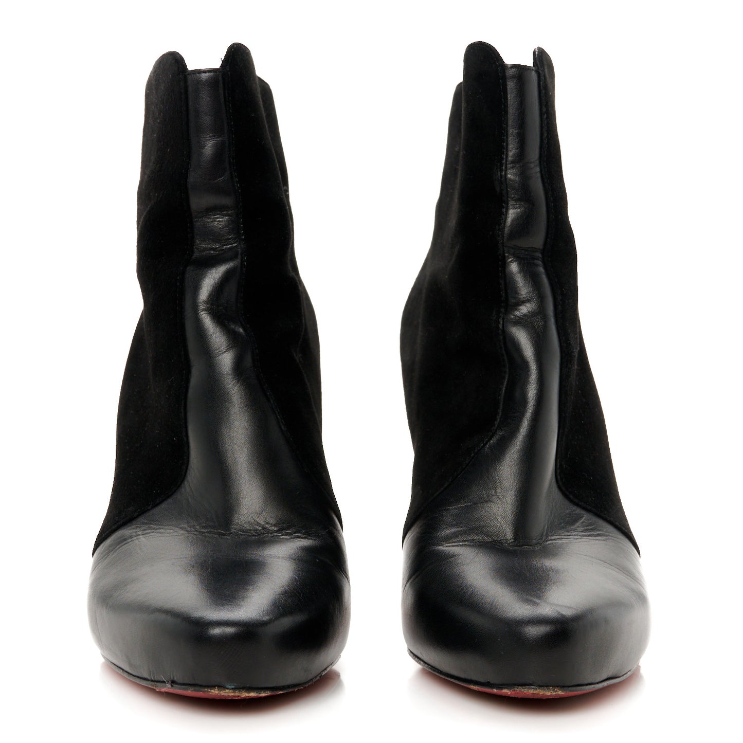 Suede Patent Calfskin Gaetanina 100 Booties 40 Black