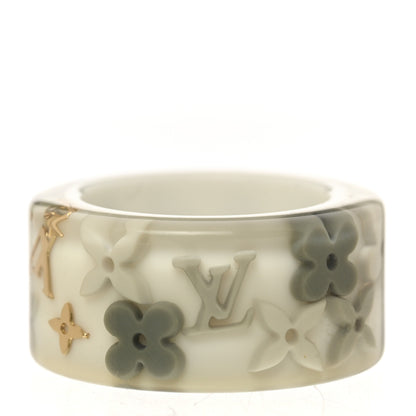 Louis Vuitton LOUIS VUITTON Resin Monogram Farandole Ring M 53 6.25 Grey 1 of 4