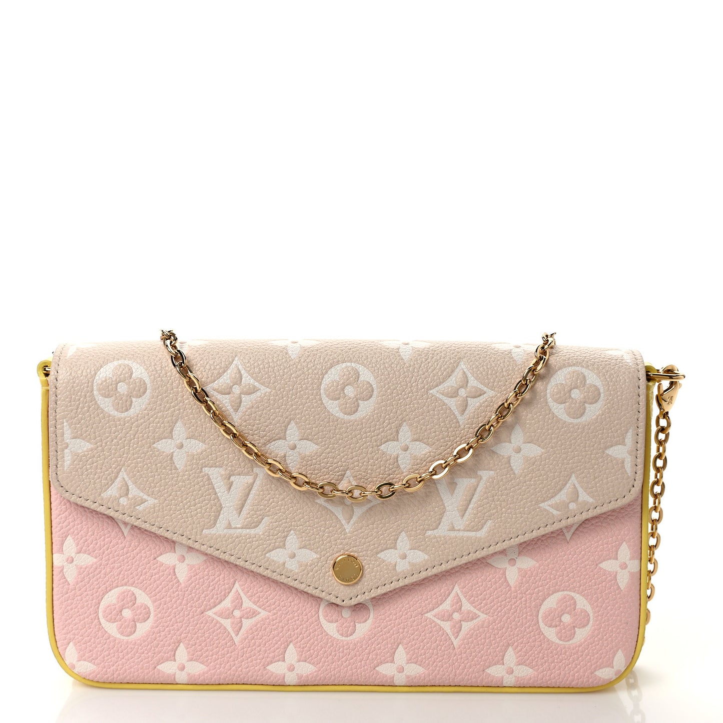 Empreinte Spring in the City Felicie Pochette Chain Wallet Pink Beige Yellow