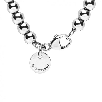 Tiffany Sterling Silver 4mm I Love You Round Tag Bead Bracelet 4 of 4