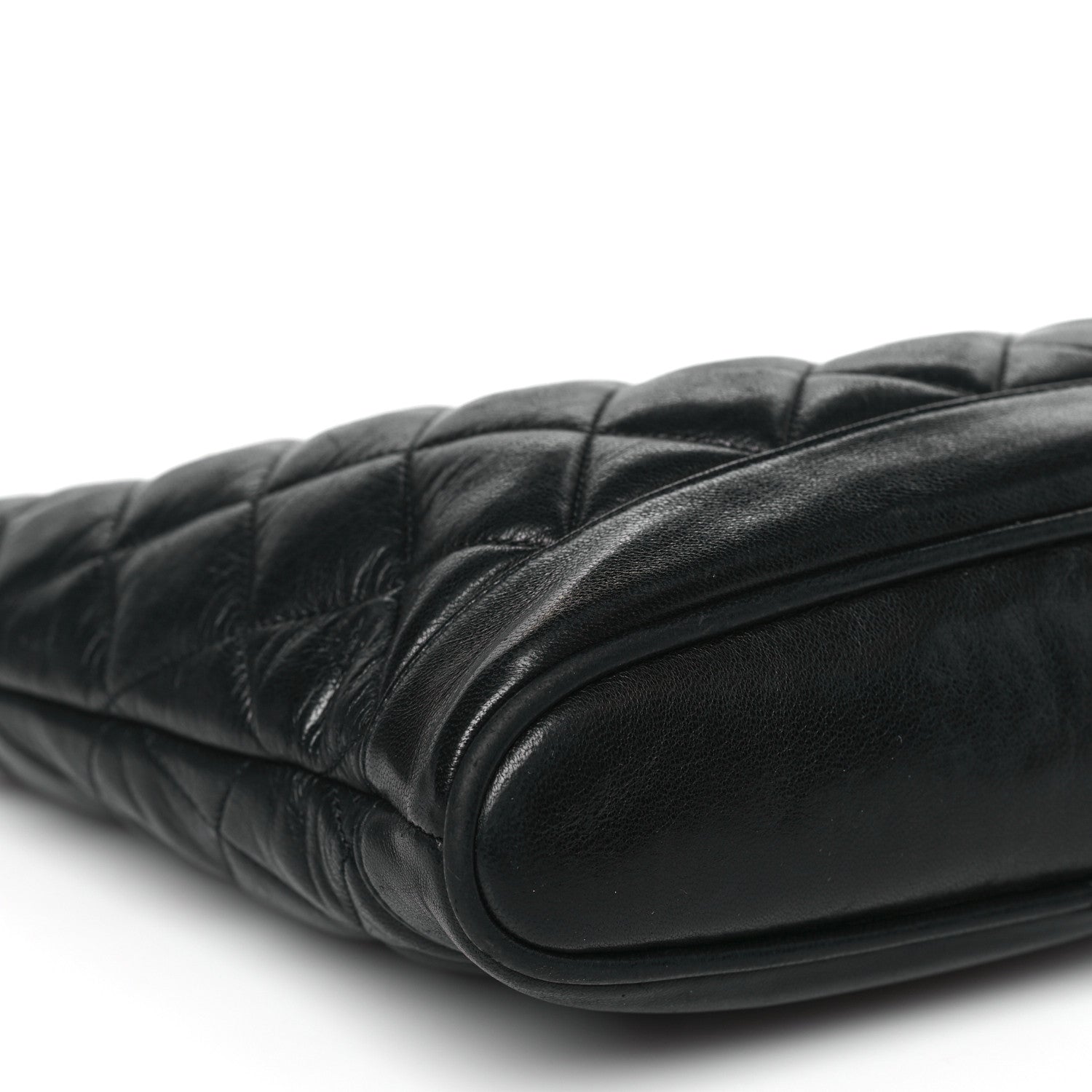 Chanel Lambskin Quilted Shopper Tote Black 8 of 9