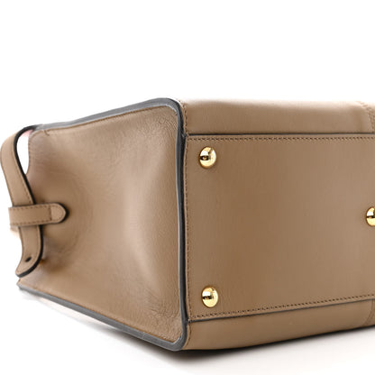 Fendi Vitello Seta Century Medium Peekaboo X-Lite Fango Mandorlo 9 of 10
