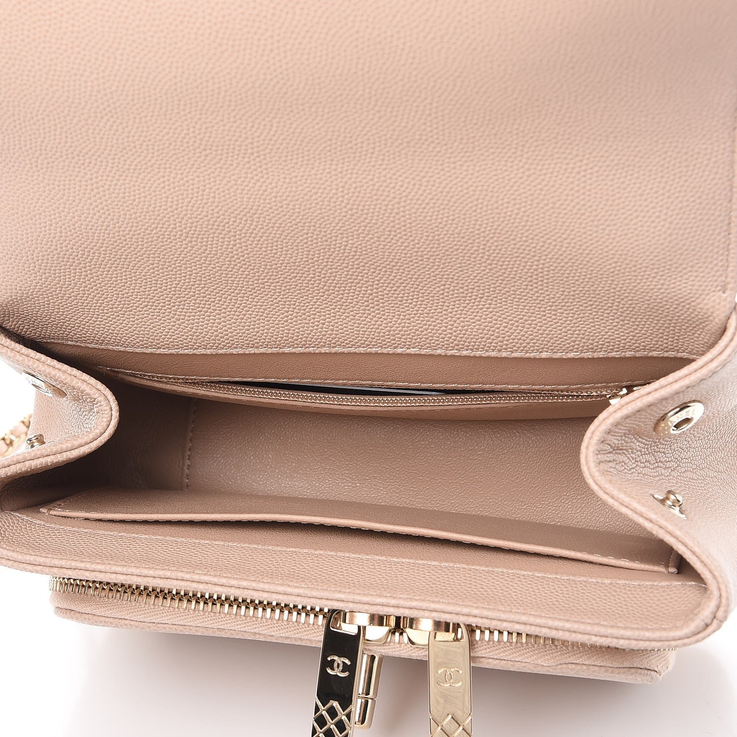Chanel Caviar Quilted Small Business Affinity Flap Beige 5 of 10