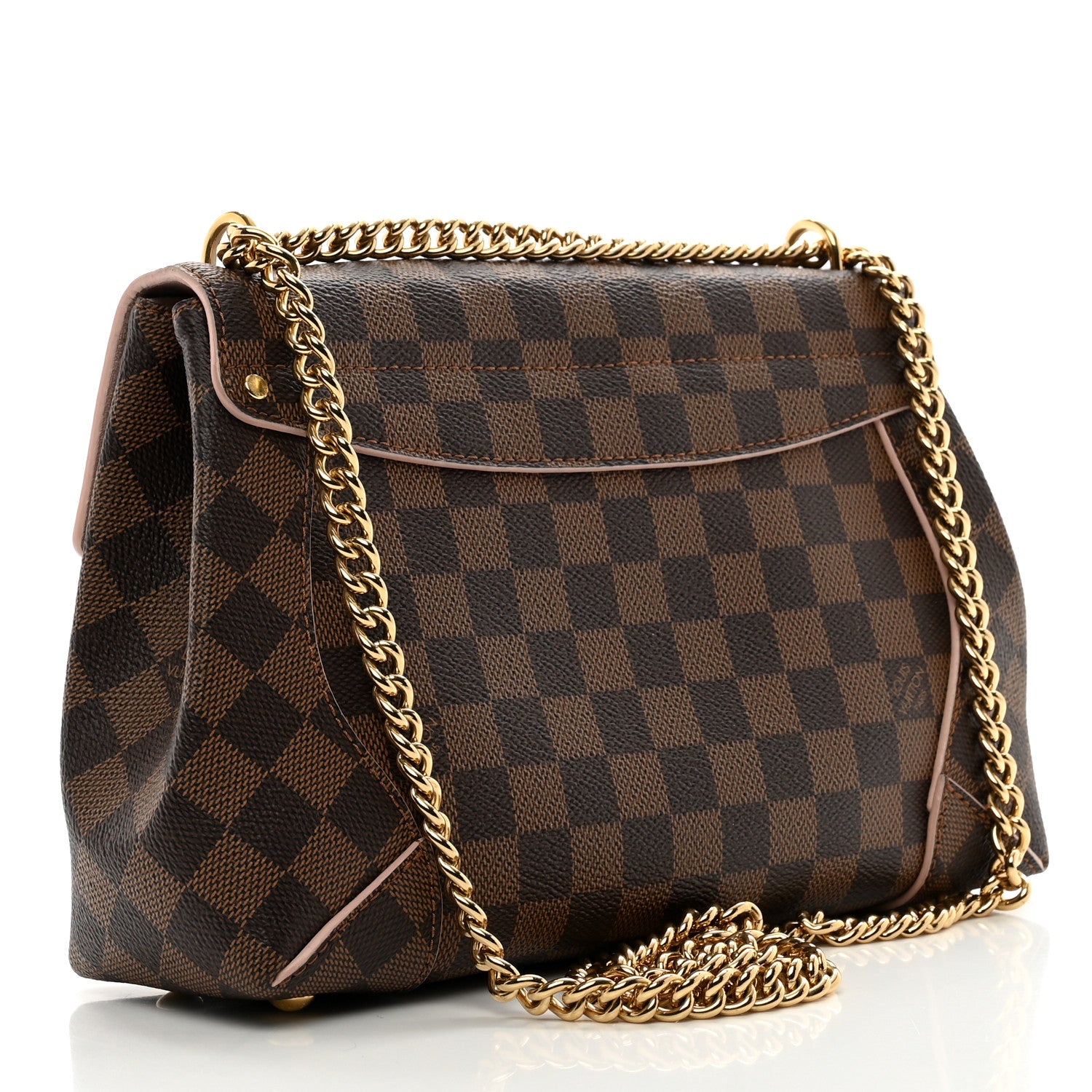 Louis Vuitton Damier Ebene Caissa Clutch Rose Ballerine 3 of 14