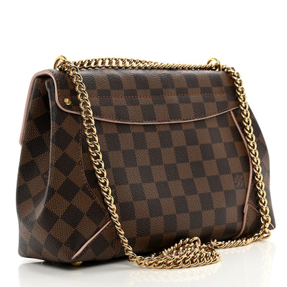 Louis Vuitton Damier Ebene Caissa Clutch Rose Ballerine 3 of 14