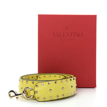 Valentino Garavani Nappa Rockstud Spike Shoulder Strap Acid Yellow 6 of 6