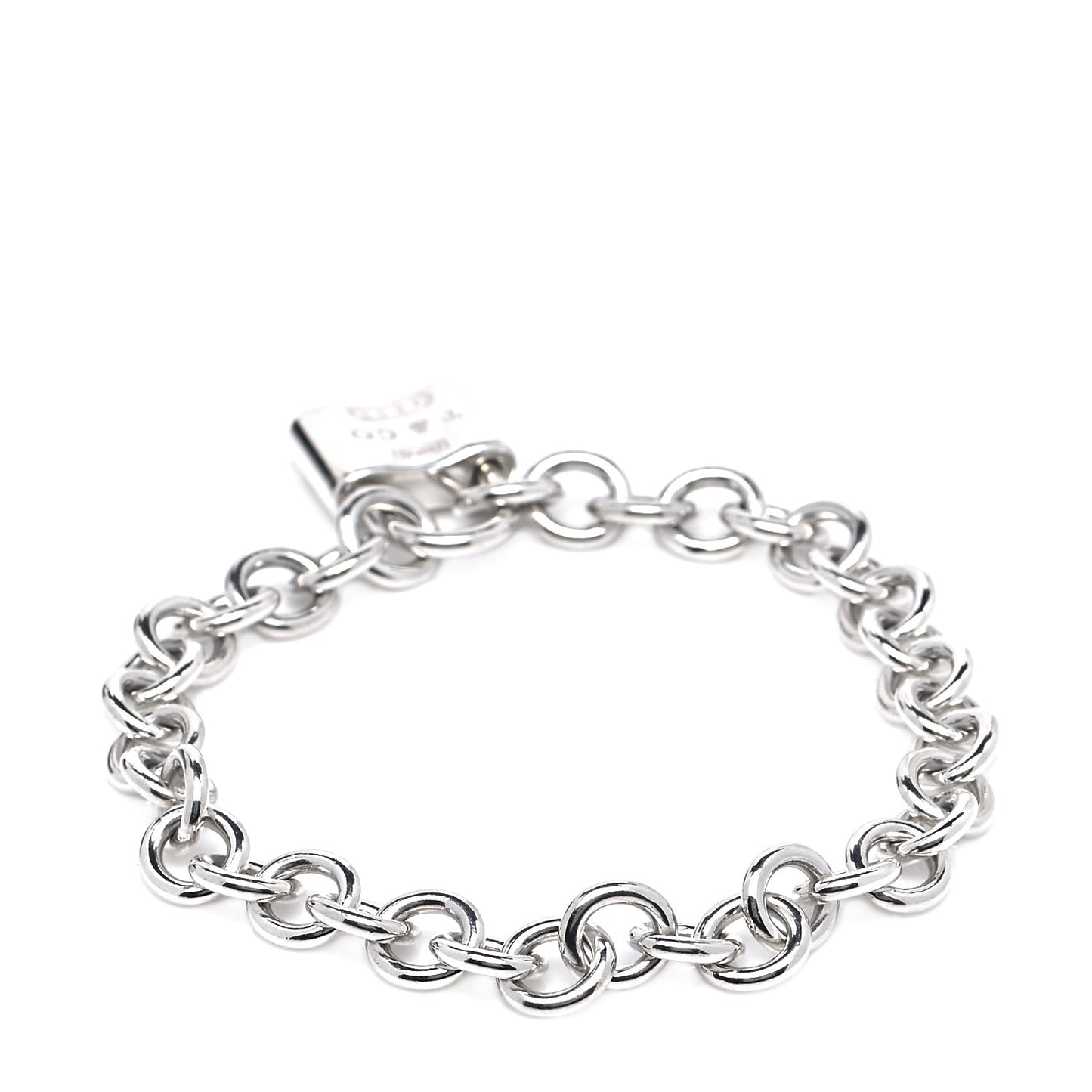 Sterling Silver 1837 Lock Charm Bracelet