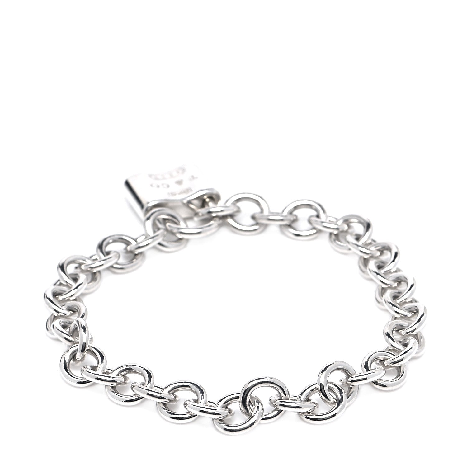 Tiffany Sterling Silver 1837 Lock Charm Bracelet 5 of 9