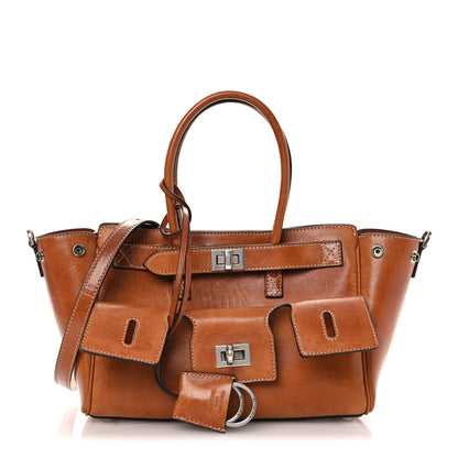 Balenciaga Vegetable Tanned Lambskin Mini Bel Air Carry All Bag Tan Cowboy 1 of 10