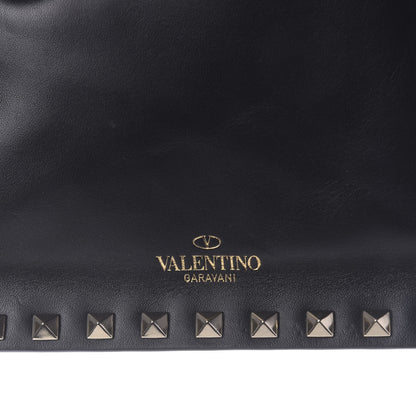 Valentino Garavani Calfskin Rockstud Drawstring Pouch Black 9 of 9