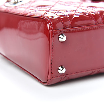Christian Dior Patent Cannage Mini Lady Dior Red 8 of 11