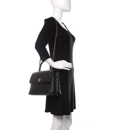 Chanel Caviar Quilted Medium Coco Handle Flap Black 2 of 11