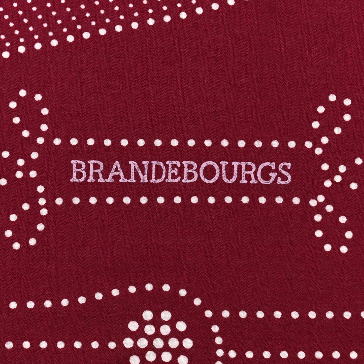 Cashmere Silk Brandebourgs Points Shawl 140 Bordeaux White Vert