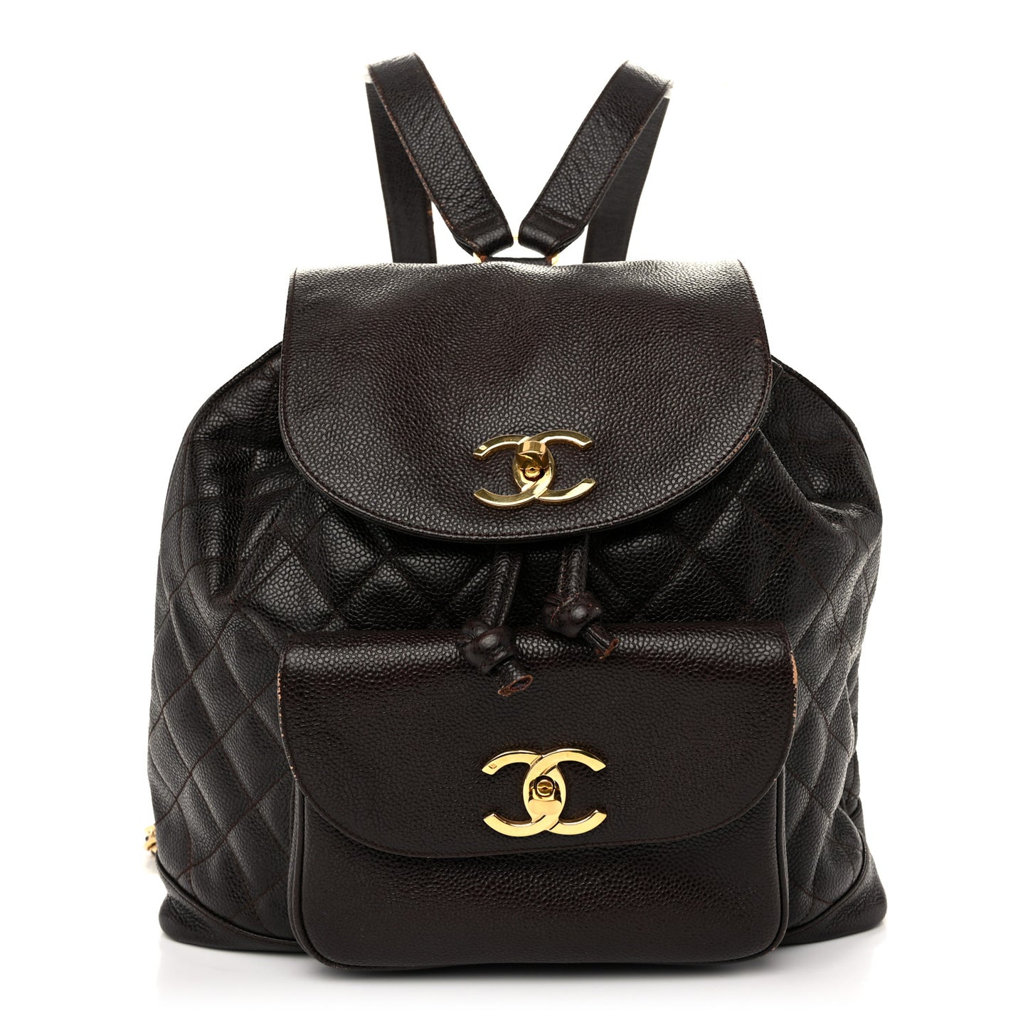 Caviar Quilted CC Backpack Brown
