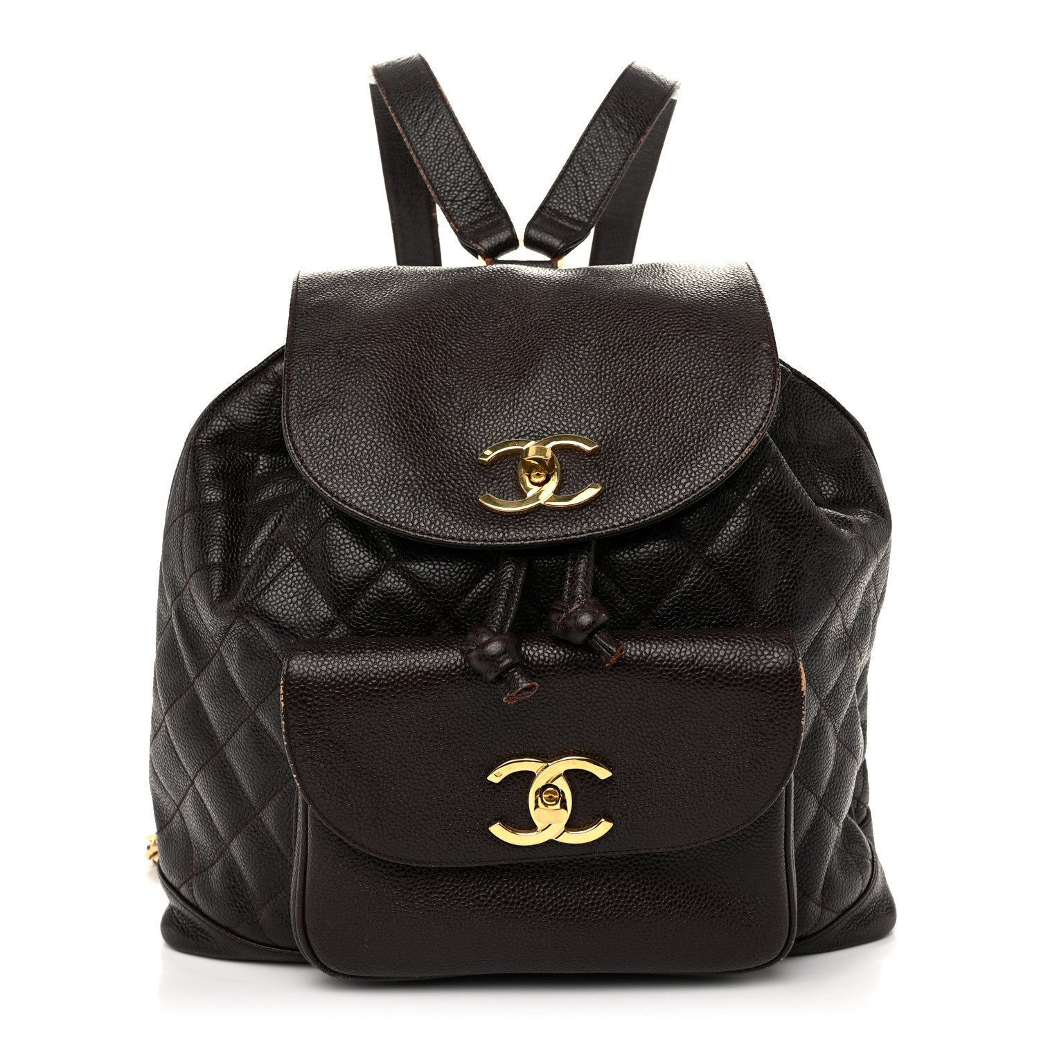 Chanel Caviar Quilted CC Backpack Brown 1 of 14