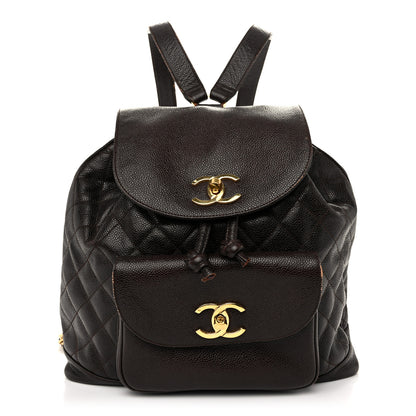 Chanel Caviar Quilted CC Backpack Brown 1 of 14