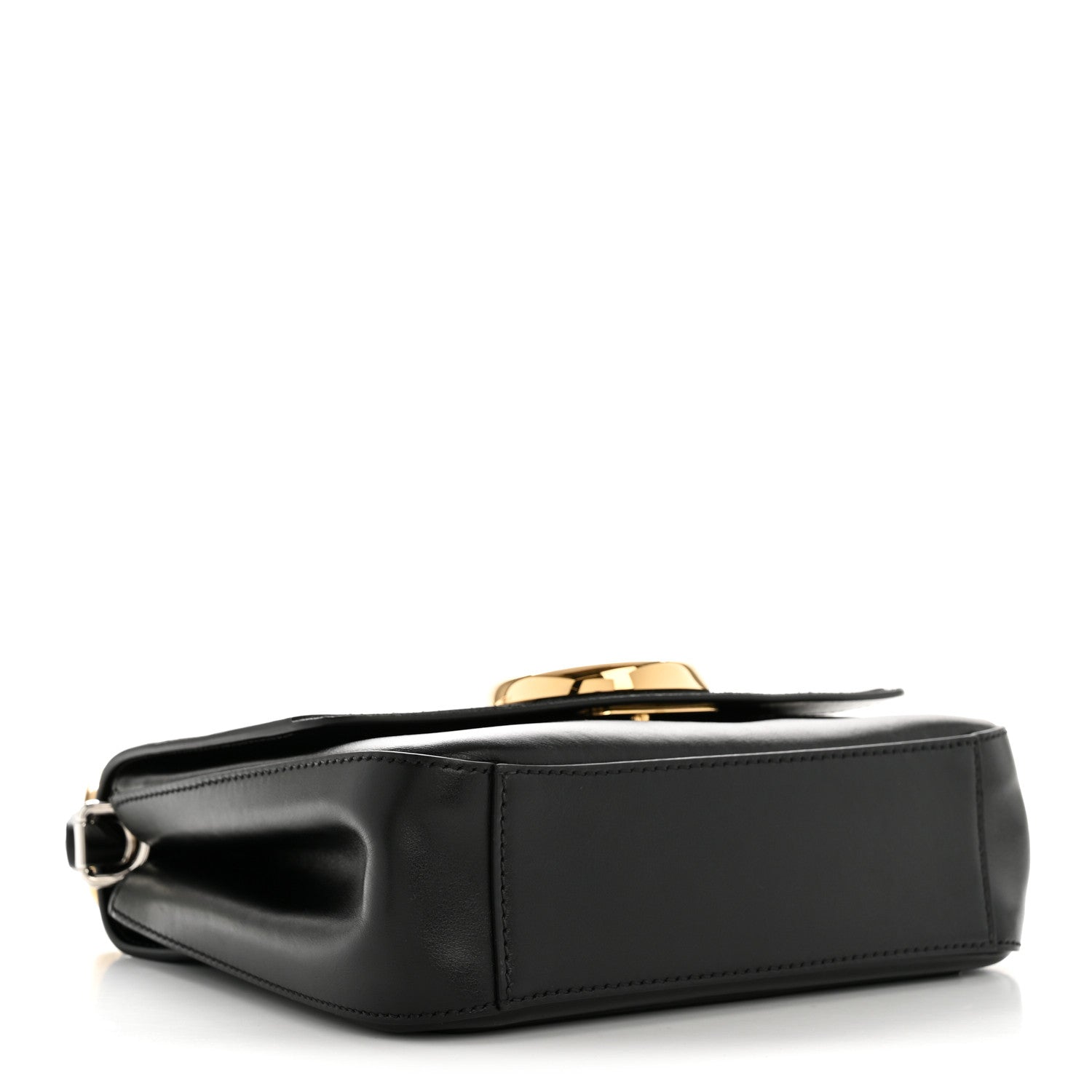 Chloe Shiny Calfskin Suede Small C Double Carry Black 4 of 13