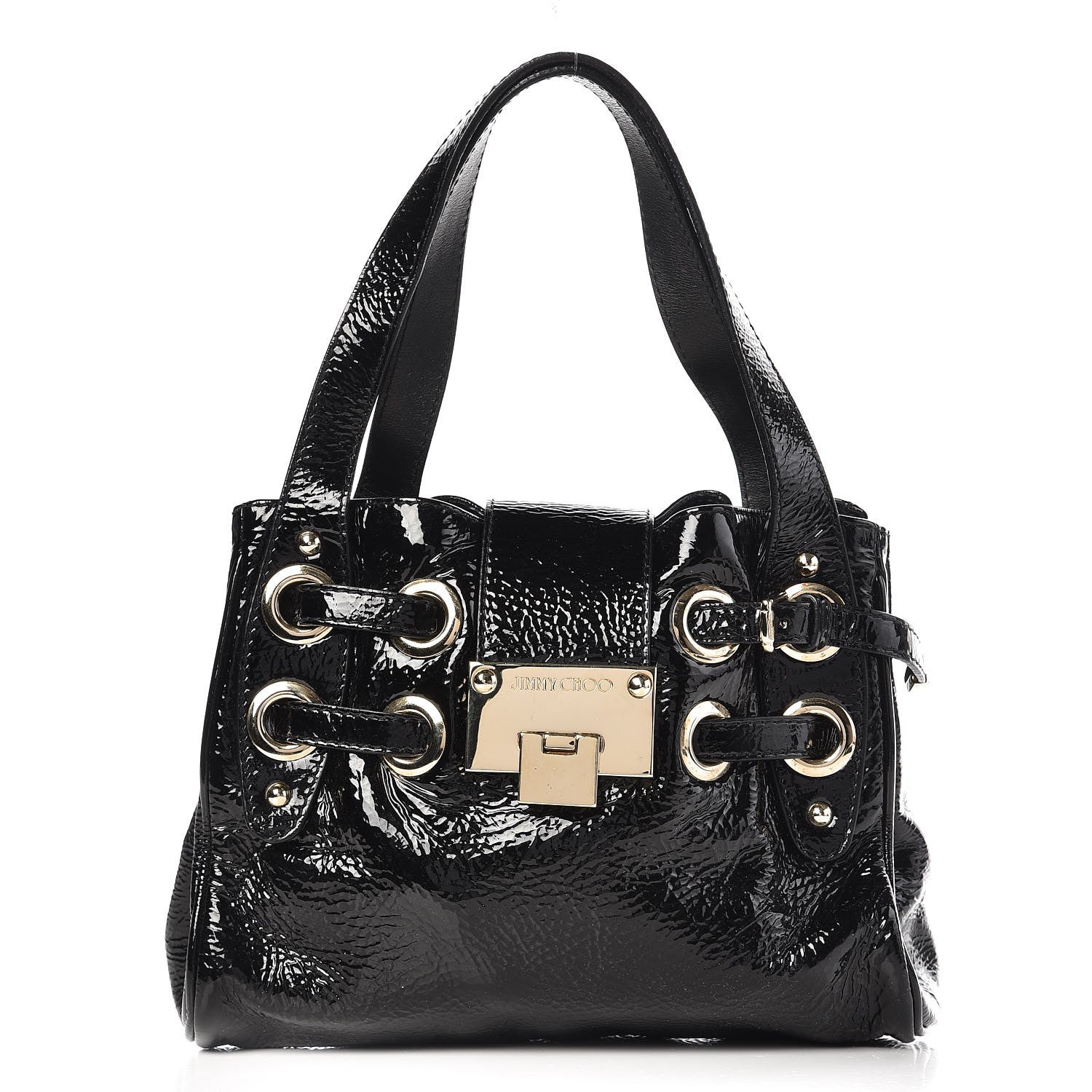 Jimmy Choo Patent Mini Riki Black 1 of 6