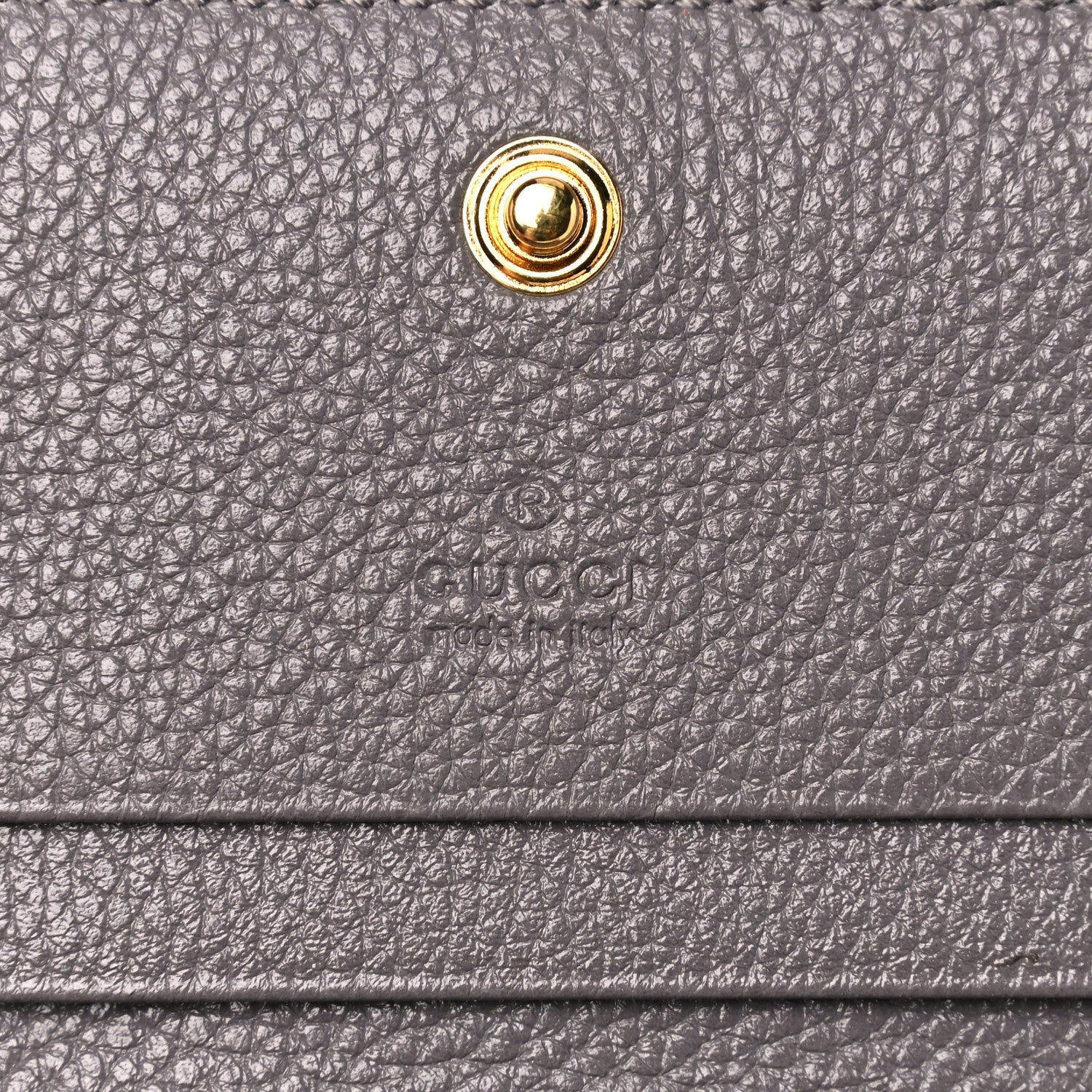 Gucci Grainy Calfskin Zumi Chain Card Case Wallet Dusty Grey 5 of 6