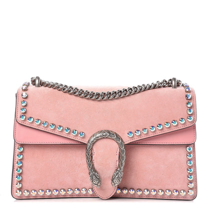 Gucci Suede Crystal Small Dionysus Shoulder Bag Peonia 1 of 10