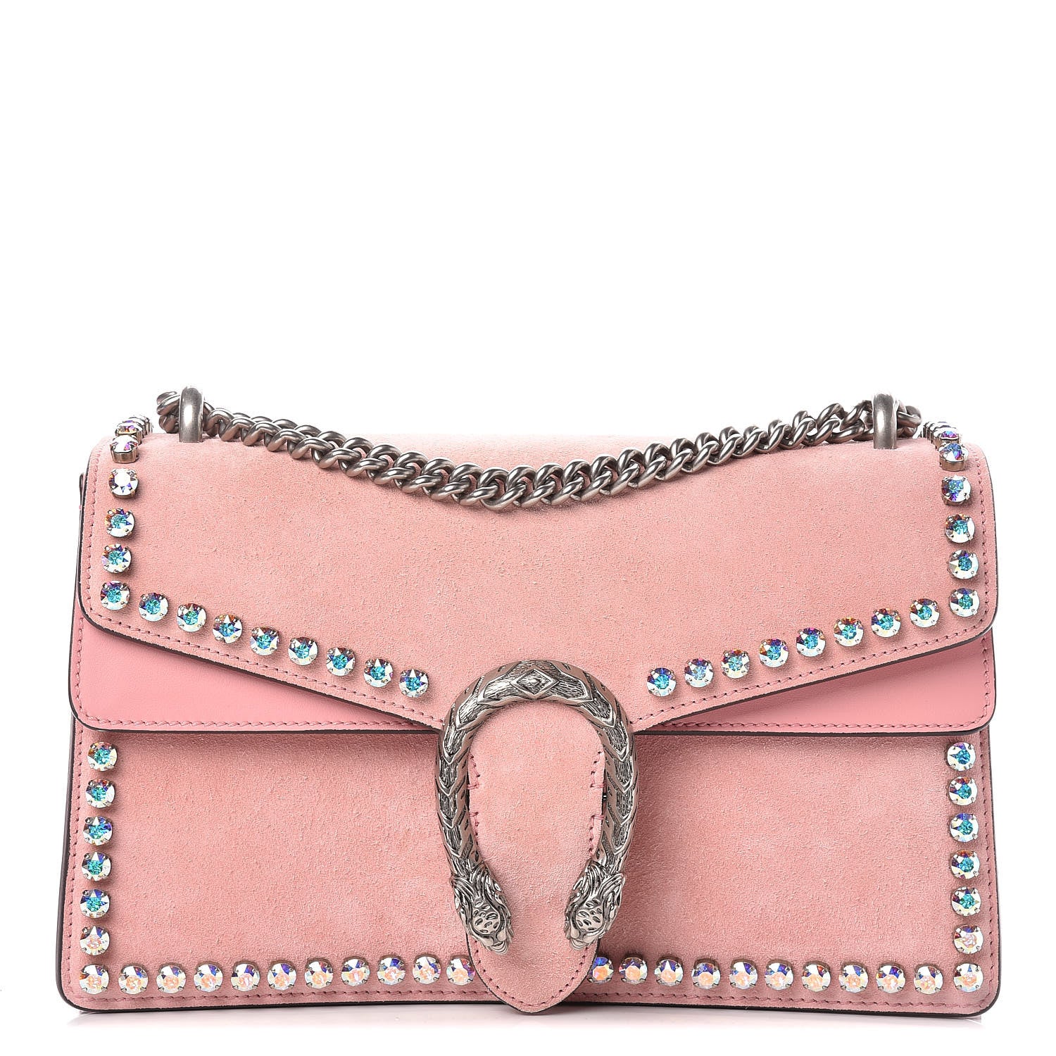 Gucci Suede Crystal Small Dionysus Shoulder Bag Peonia 1 of 10