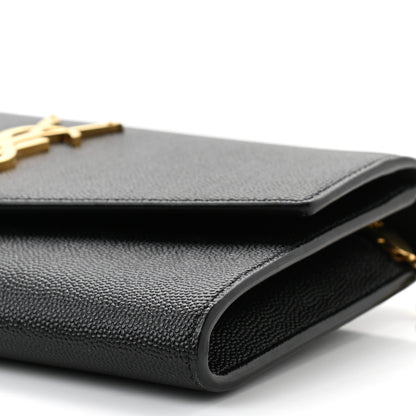 Saint Laurent Grain De Poudre Uptown Chain Wallet Black 9 of 10