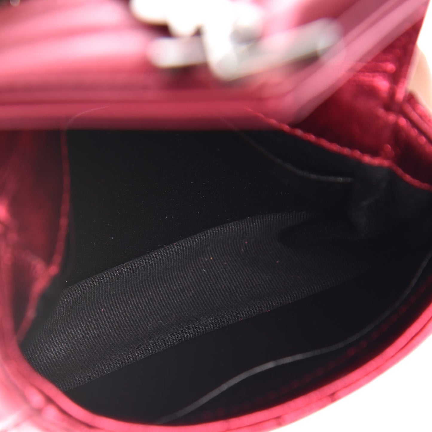 Metallic Calfskin Chevron Monogram Micro Crossbody Bag Pink