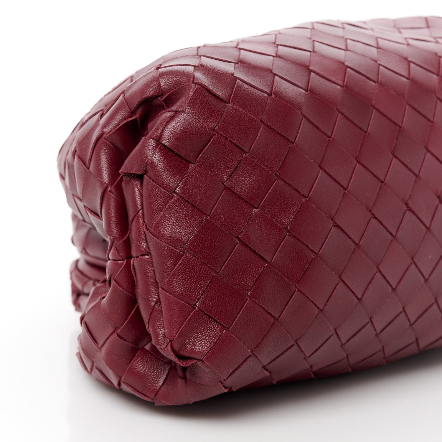 Bottega Veneta Nappa Maxi Intrecciato The Pouch Oversized Clutch Bordeaux 10 of 11