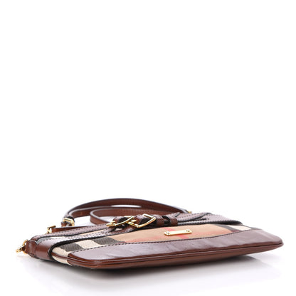 Burberry House Check Bridle Calfskin Peyton Crossbody Tan 4 of 9