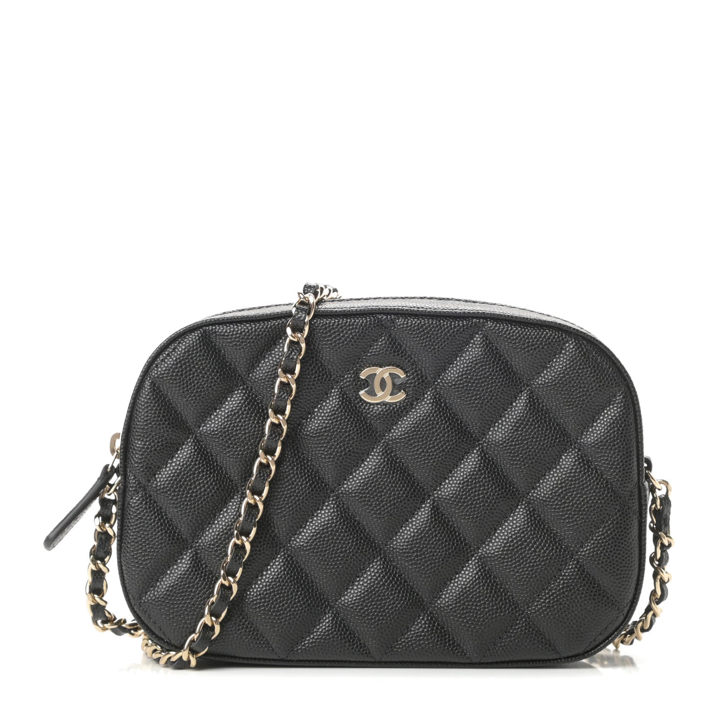 Caviar Quilted Vanity With Chain Black