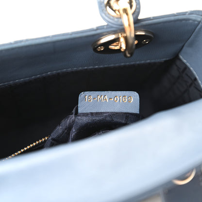 Christian Dior Lambskin Cannage Small My ABCDior Lady Dior Denim Blue 9 of 12