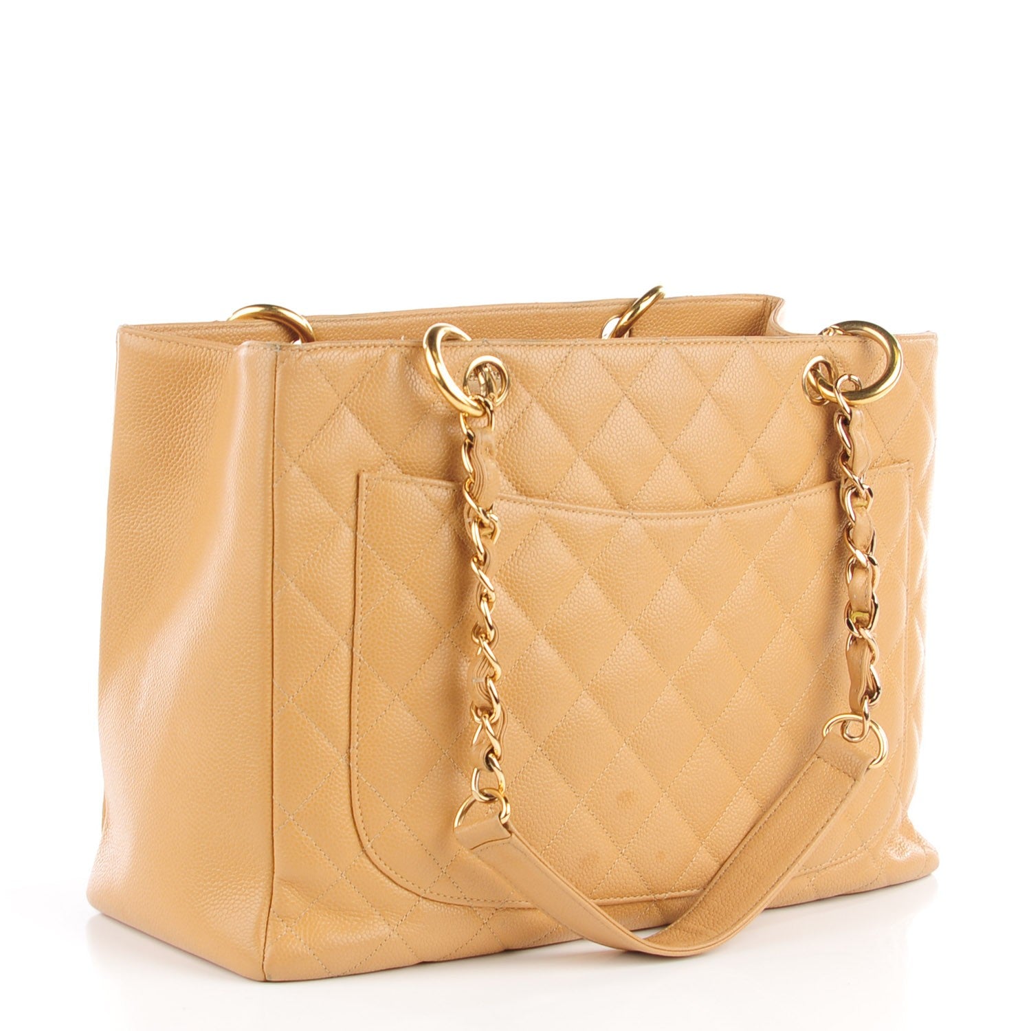 Chanel Caviar Quilted Grand Shopping Tote GST Beige 3 of 7