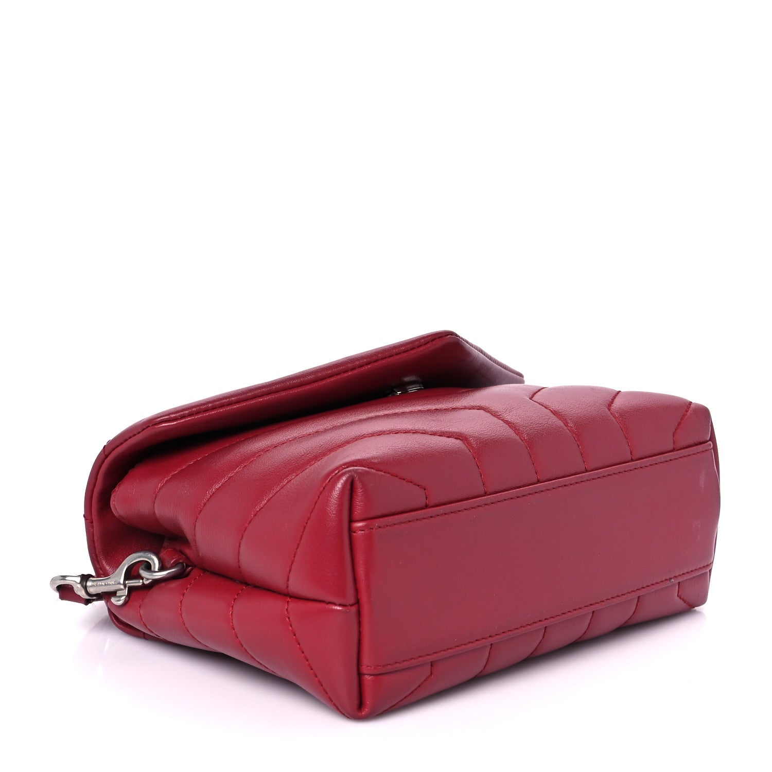Saint Laurent Calfskin Y Quilted Monogram Toy Loulou Crossbody Bag New Lipstick 4 of 14