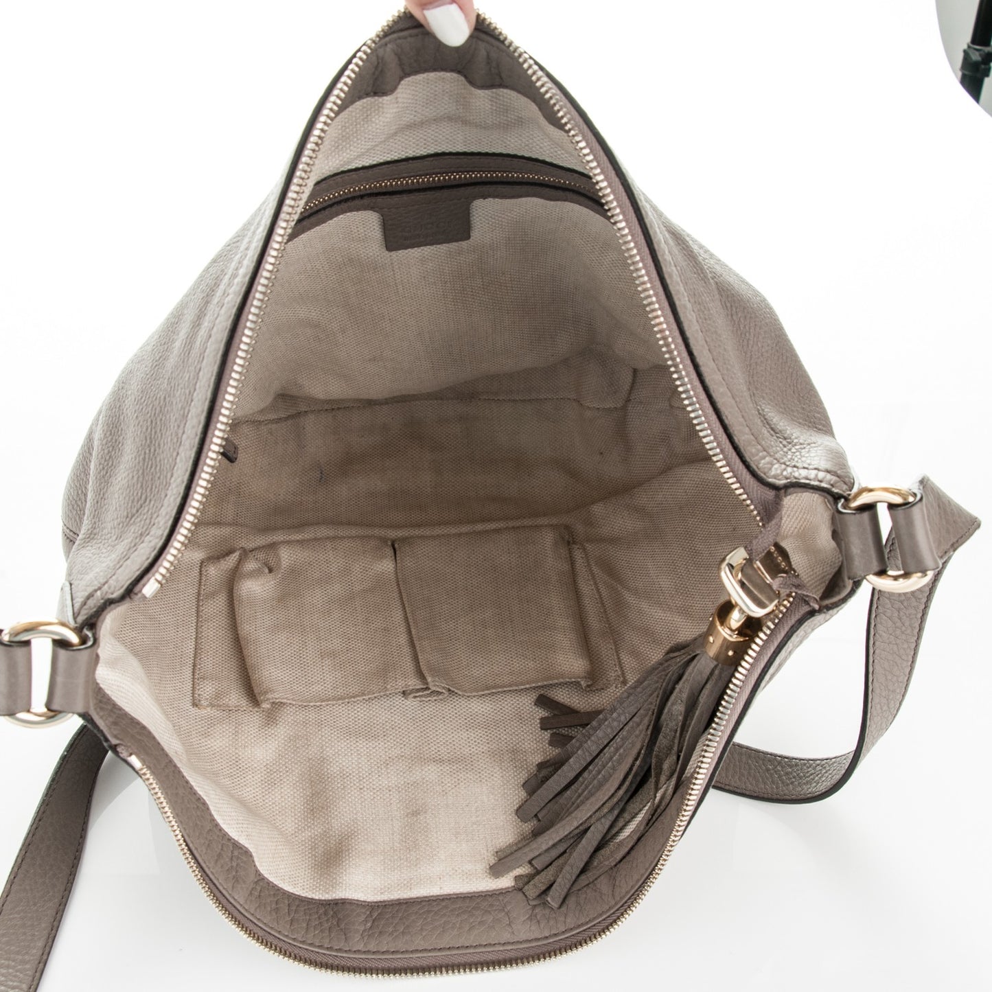 Pebbled Calfskin Medium Soho Hobo New Fango