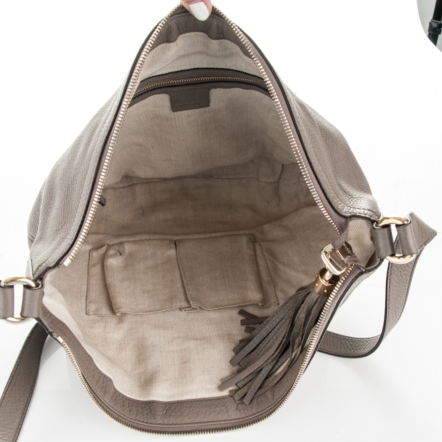 Gucci Pebbled Calfskin Medium Soho Hobo New Fango 5 of 7
