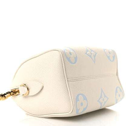 Louis Vuitton Empreinte Monogram Giant Speedy Bandouliere 20 Latte Candy Blue 8 of 9