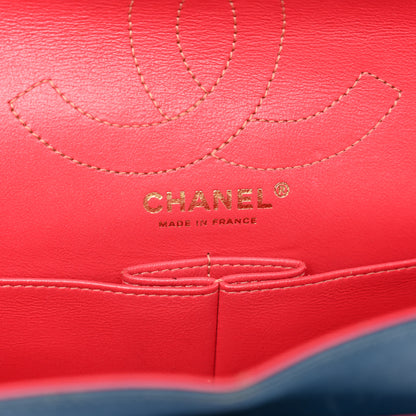 Chanel Sheepskin Chevron Quilted 2.55 Reissue 226 Flap Navy Blue 7 of 13