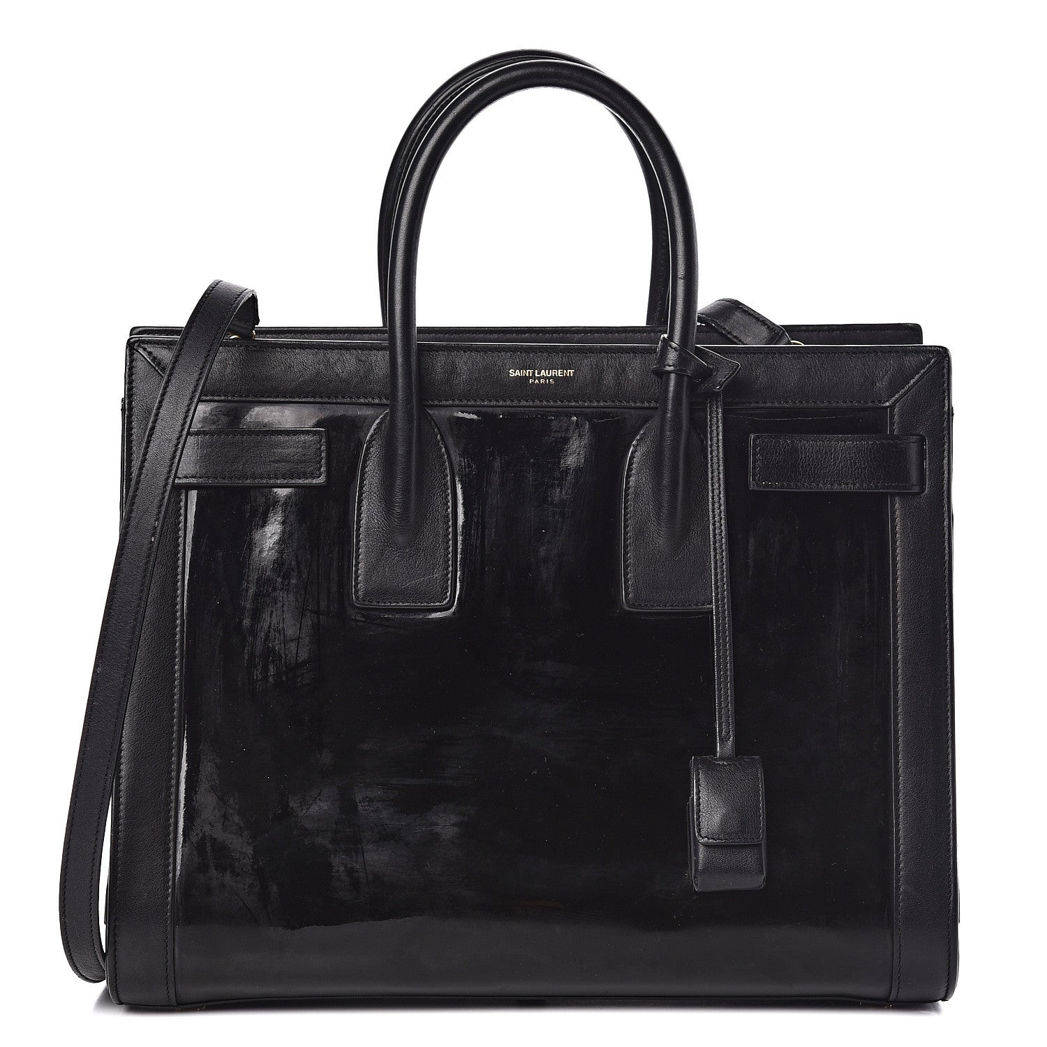 Saint Laurent Patent Calfskin Small Sac de Jour Black 1 of 18