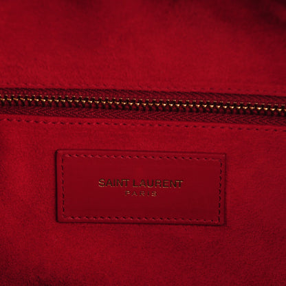 Saint Laurent Calfskin Classic Duffle 6 Red 6 of 7