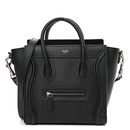 Celine Drummed Calfskin Nano Luggage Black 1 of 13