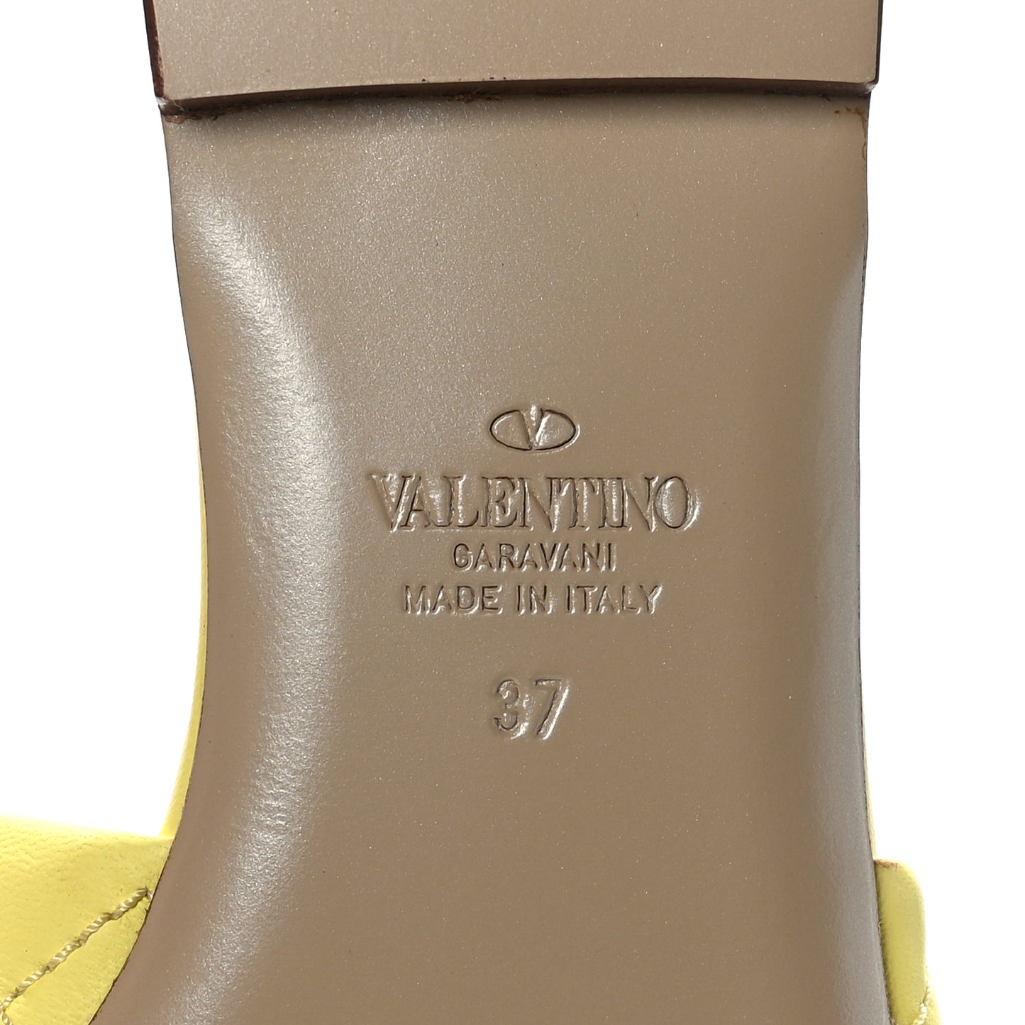 Nappa Roman Stud Flat Slide Sandals 37 Lime Sorbet