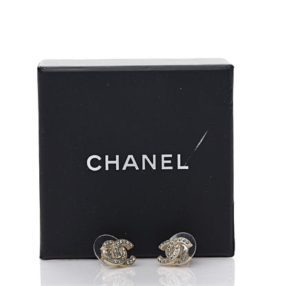 Chanel Crystal CC Earrings Gold 5 of 5