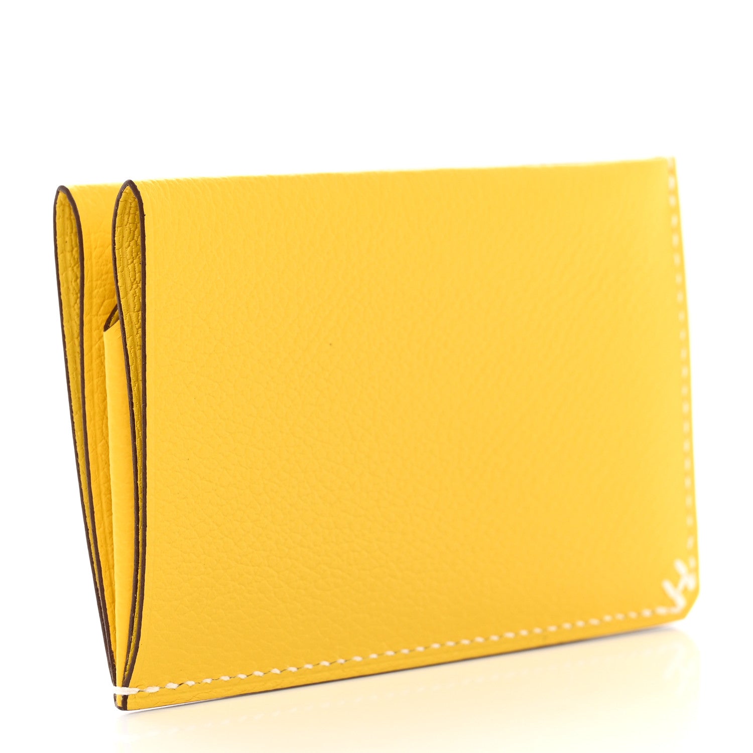 Hermes Evercolor Sellier Card Holder Jaune Ambre 3 of 8