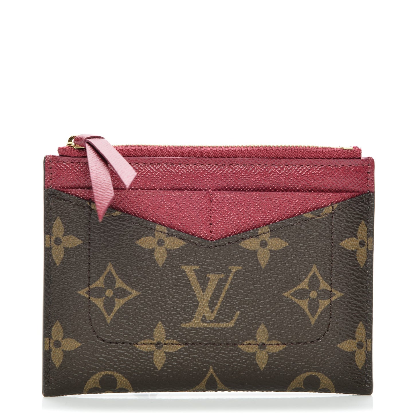 Monogram Zipped Card Holder