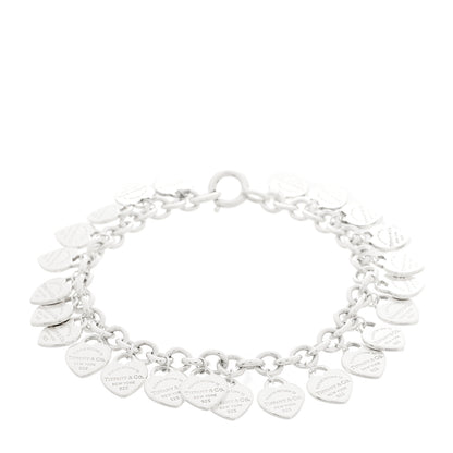 Tiffany Sterling Silver Mini Return to Tiffany Multi Heart Tag Charm Bracelet 1 of 3