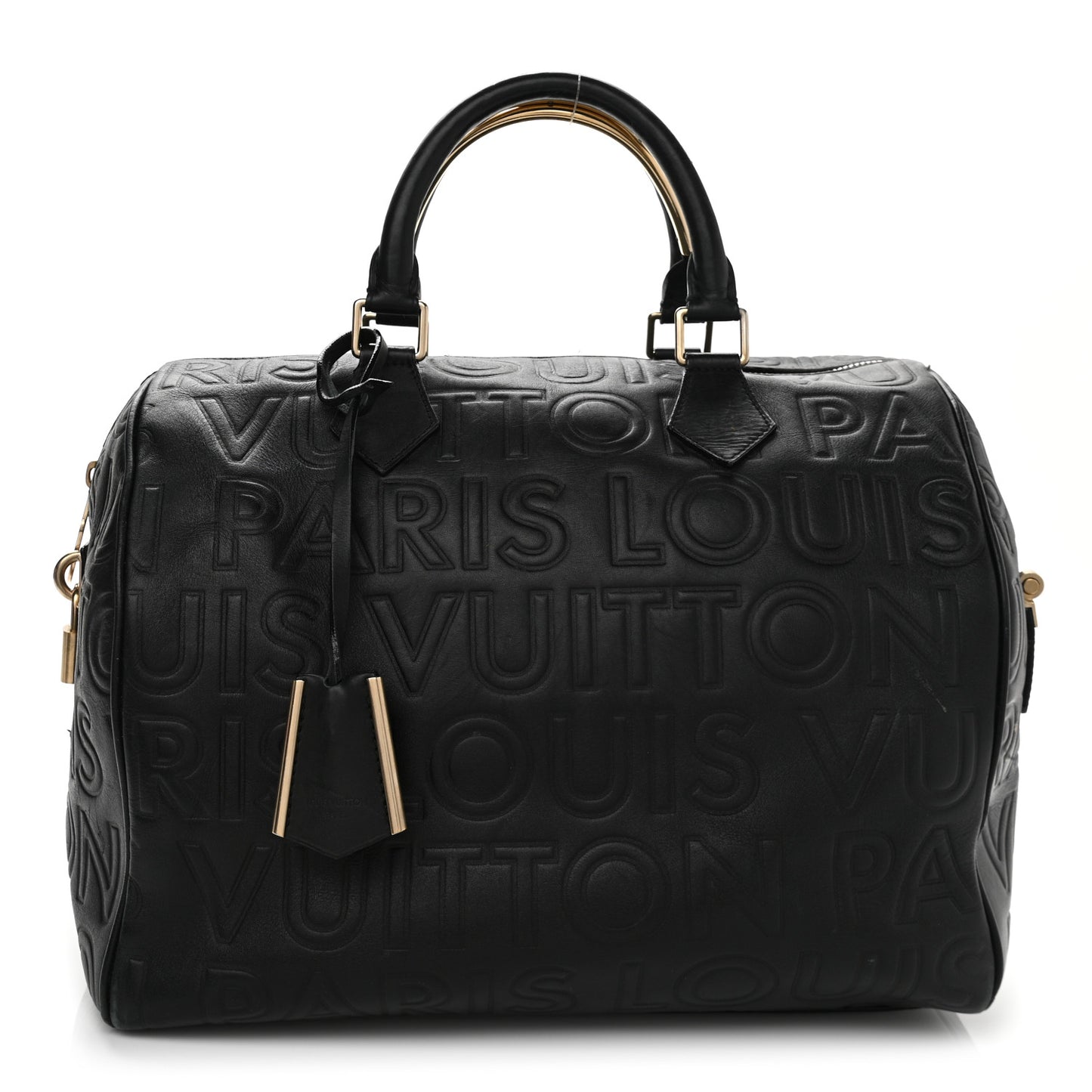 Calfskin Embossed Speedy Cube 30 Black