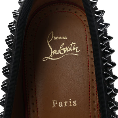 Christian Louboutin Veau Velours Spikes Mens Dandelion Flat Loafers 43.5 Black 8 of 8
